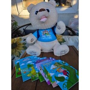 Spark Create Imagine Talking Bear Plush COMPLETE Set with 8 Books & Backpack